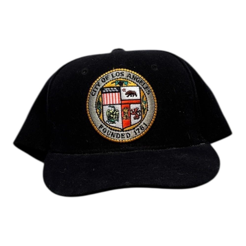 Black City of Los Angeles Emblem SnapBack Cap